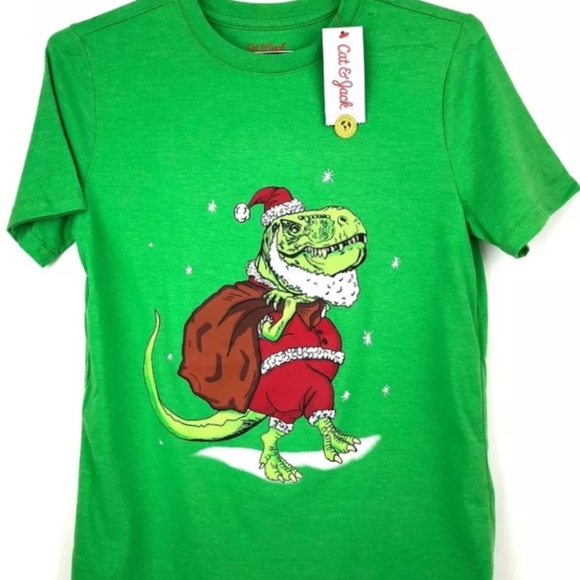 Christmas T-Rex Santa Dinosaur Shirt - Picture 2 of 4
